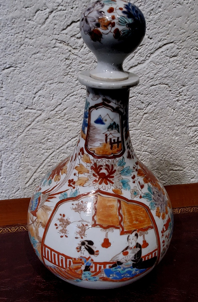 Antica Bottiglia in porcellana da Sake in Giapponese 