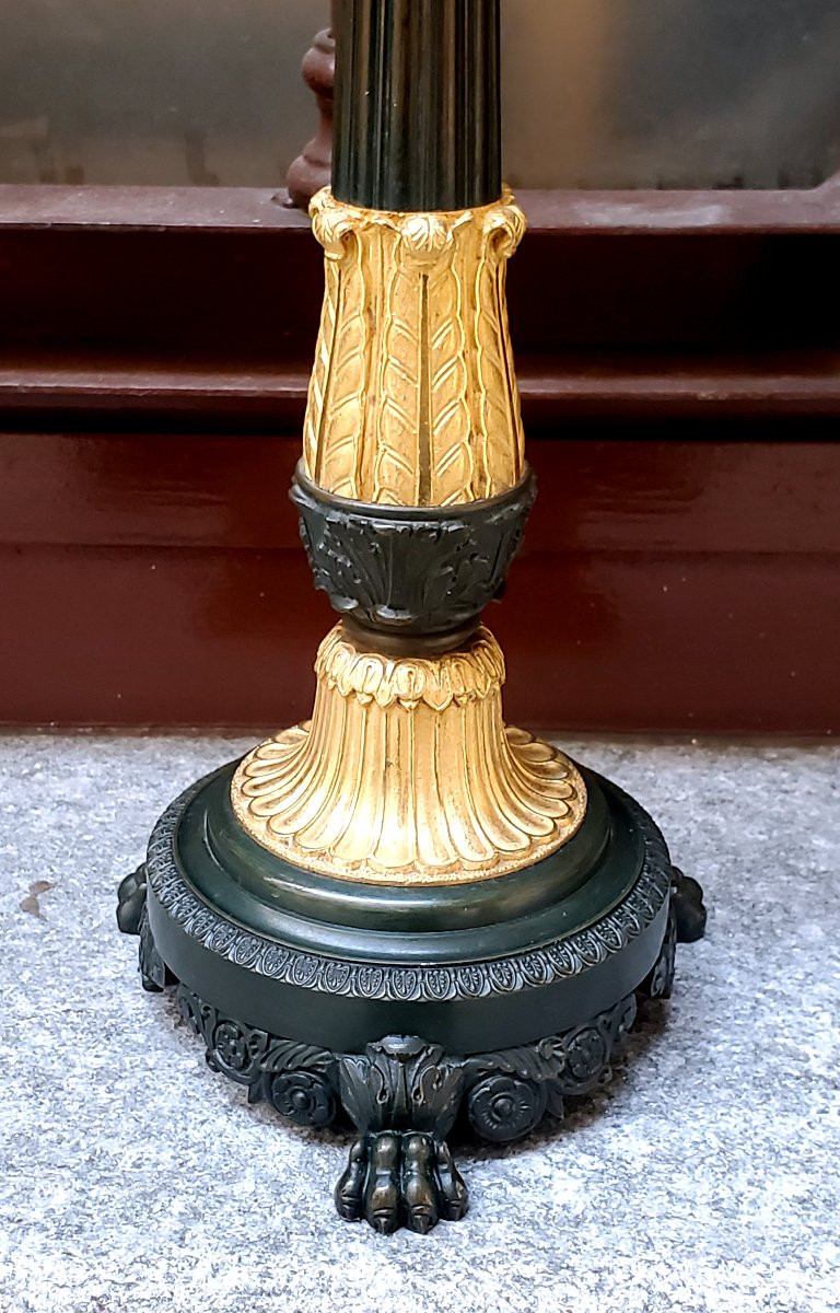  2 Antichi candelieri originali del XIX secolo, Epoca Napoleone III, alti 53 cm .-photo-4