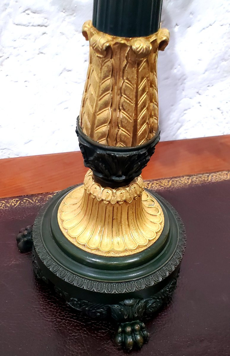  2 Antichi candelieri originali del XIX secolo, Epoca Napoleone III, alti 53 cm .-photo-4