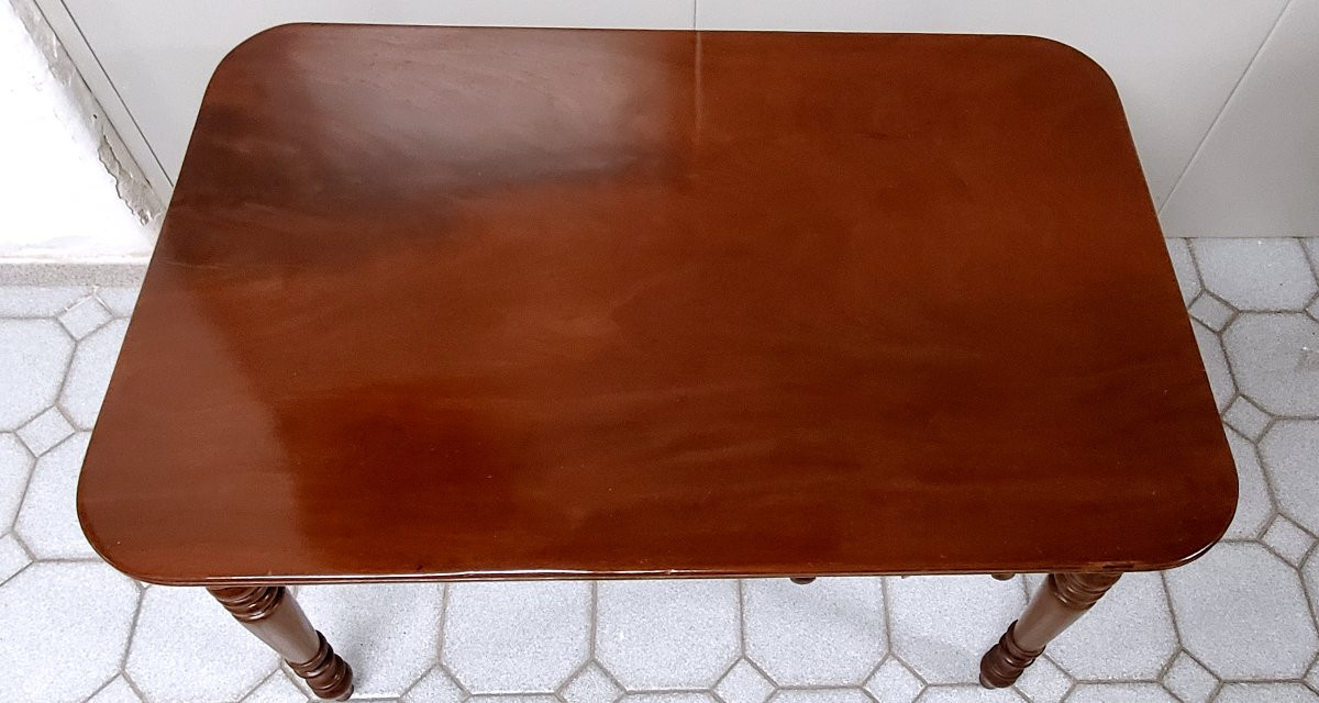 Antico tavolo scrivania di manifattura Inglese epoca 1840 (circa) .-photo-4