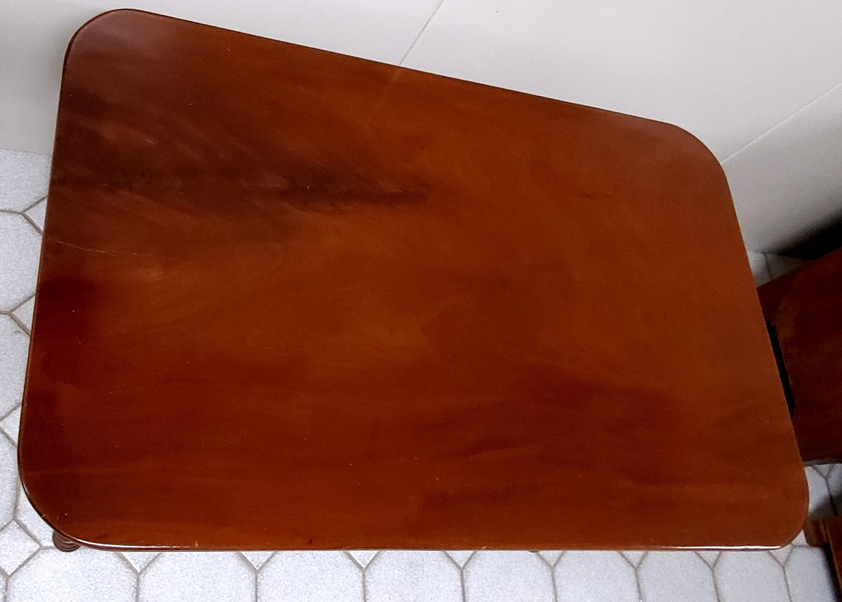 Antico tavolo scrivania di manifattura Inglese epoca 1840 (circa) .-photo-4