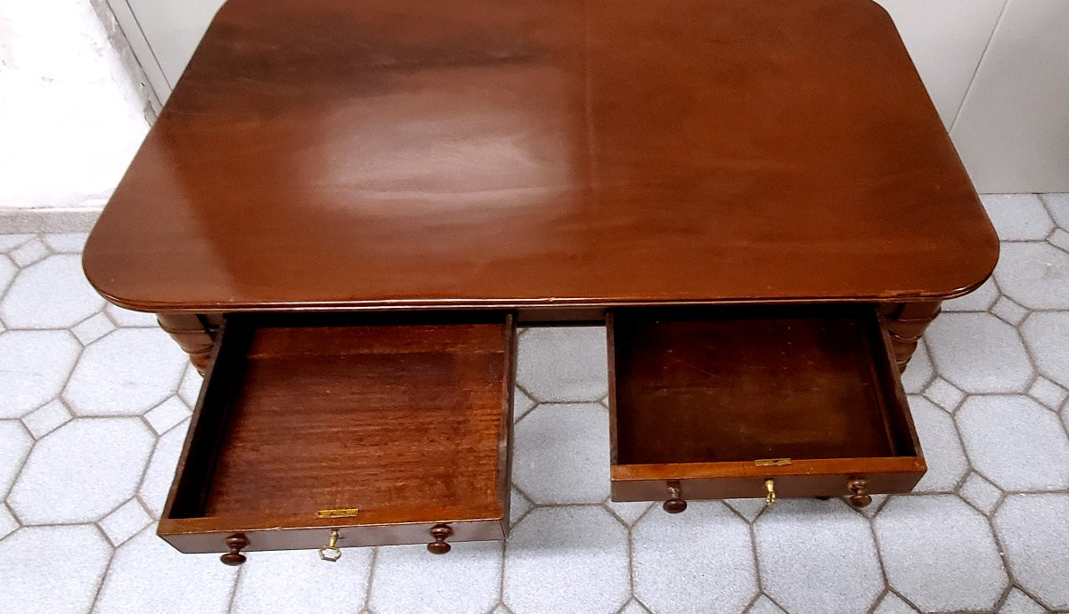 Antico tavolo scrivania di manifattura Inglese epoca 1840 (circa) .-photo-5
