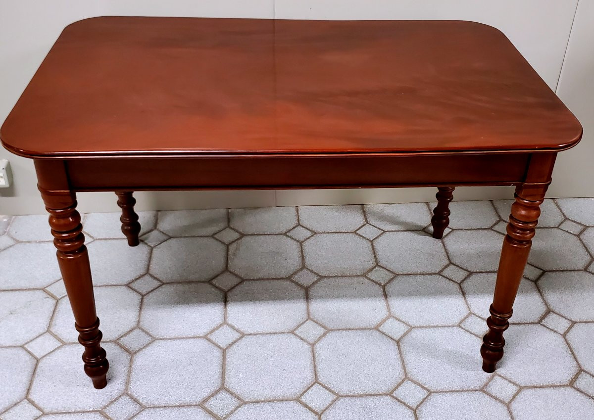 Antico tavolo scrivania di manifattura Inglese epoca 1840 (circa) .-photo-8