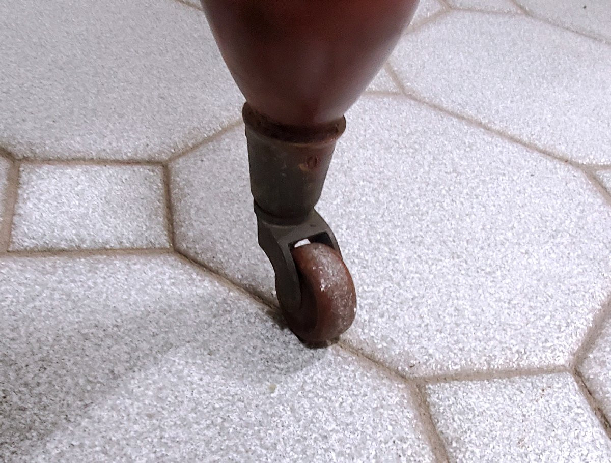 Antico Tavolo Inglese allungabile epoca 1840 (circa) in legno di mogano . -photo-4