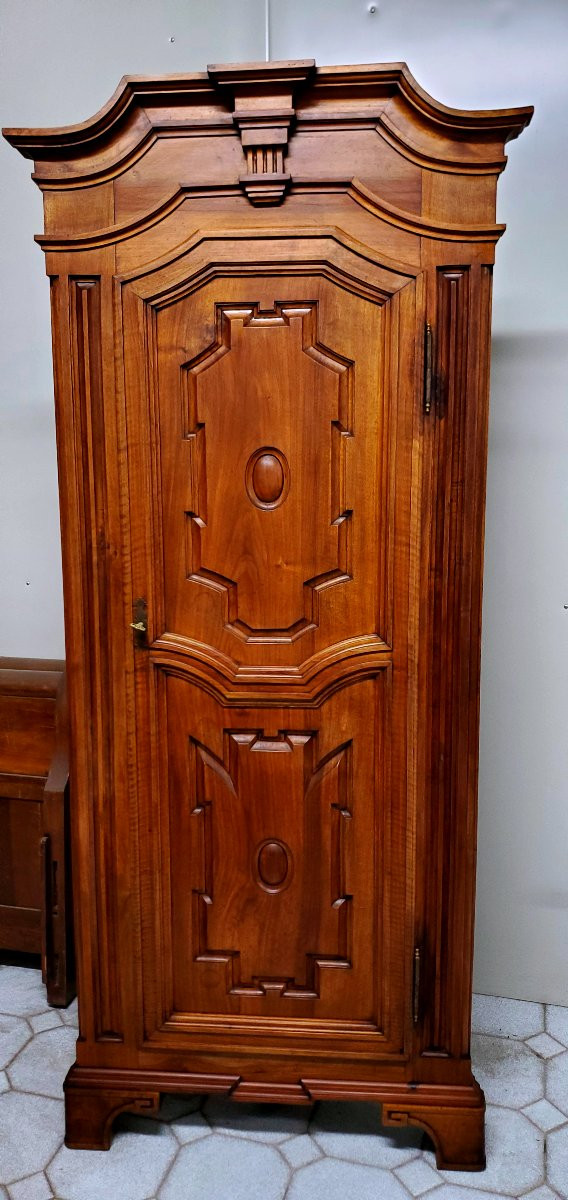 Antico mobile angoliera epoca 1850 /80 stile Luigi XVI in legno di noce di manifattura Piemonte-photo-2
