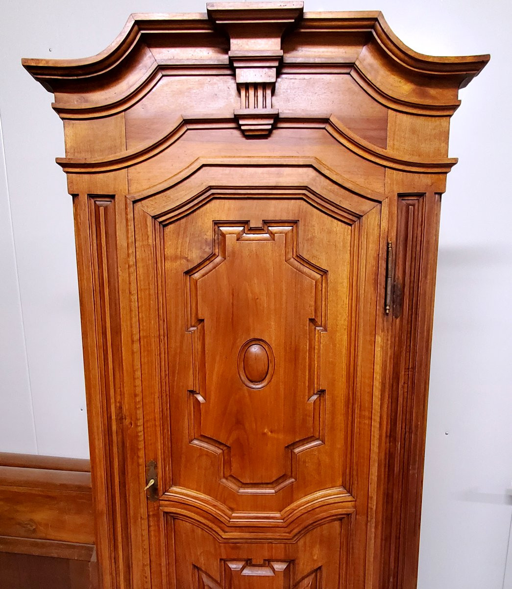 Antico mobile angoliera epoca 1850 /80 stile Luigi XVI in legno di noce di manifattura Piemonte-photo-4