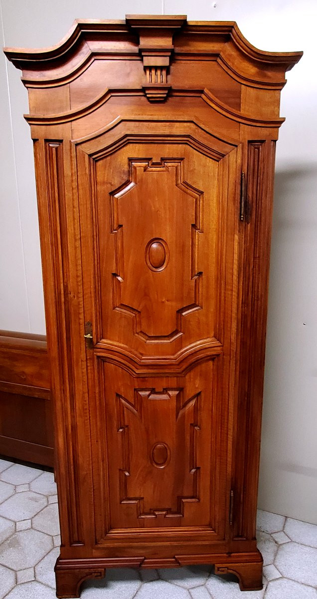 Antico mobile angoliera epoca 1850 /80 stile Luigi XVI in legno di noce di manifattura Piemonte-photo-1