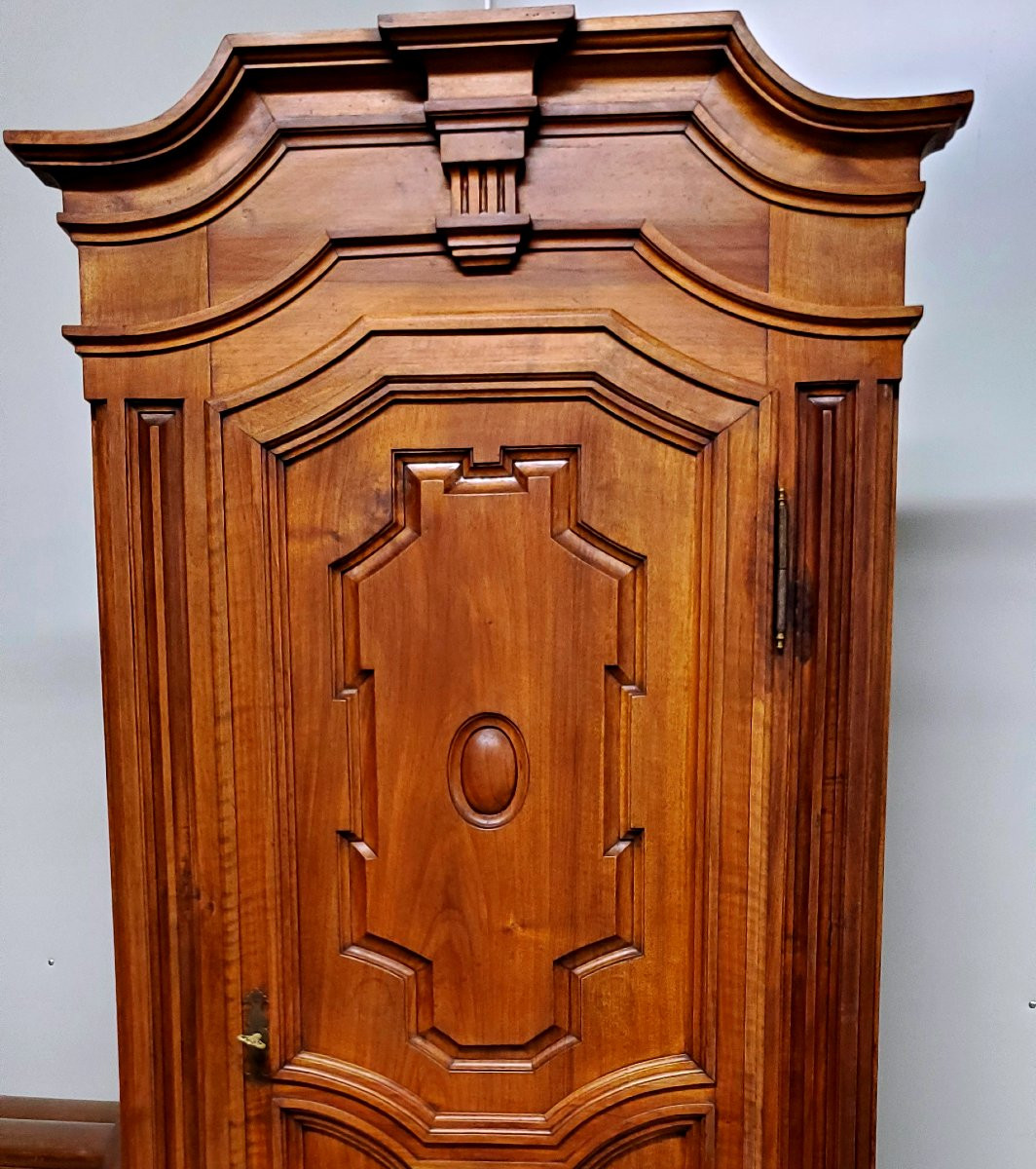 Antico mobile angoliera epoca 1850 /80 stile Luigi XVI in legno di noce di manifattura Piemonte-photo-5