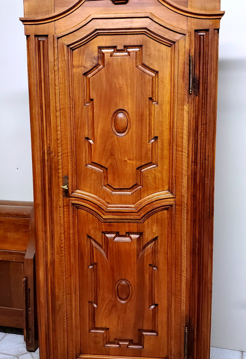 Antico mobile angoliera epoca 1850 /80 stile Luigi XVI in legno di noce di manifattura Piemonte-photo-6