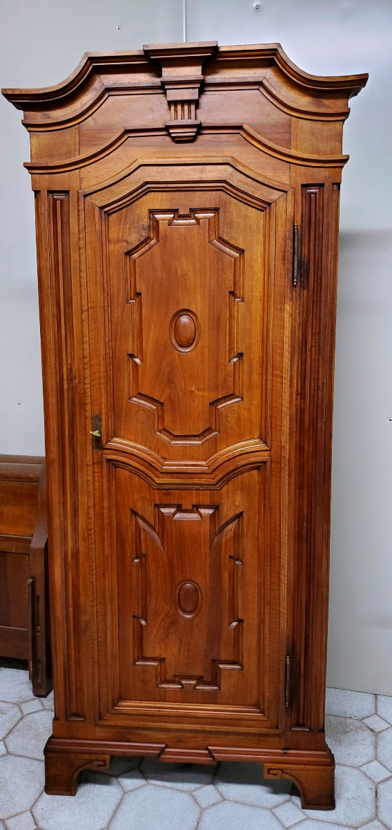 Antico mobile angoliera epoca 1850 /80 stile Luigi XVI in legno di noce di manifattura Piemonte