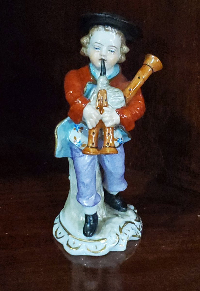 Statuina in porcellana epoca fine 1800 della manifattura Tedesca  di :Sitzendorf (Turingia) -photo-2