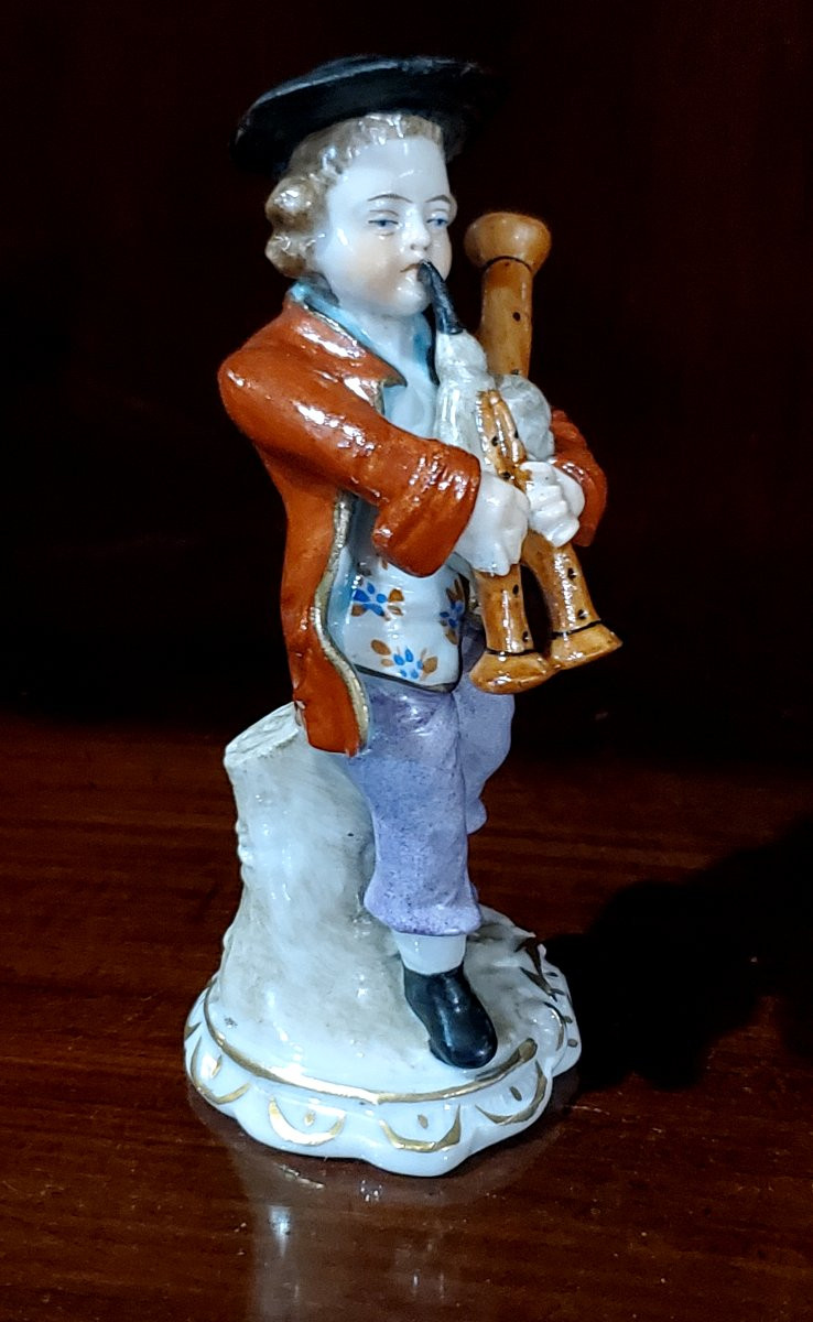 Statuina in porcellana epoca fine 1800 della manifattura Tedesca  di :Sitzendorf (Turingia) -photo-5