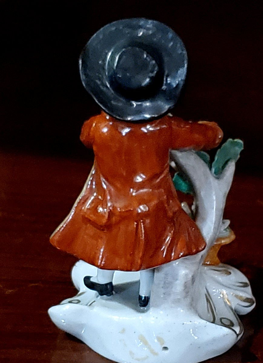 Antica statua in porcellana di manifattura tedesca Sitzendorf, Turingia-photo-5