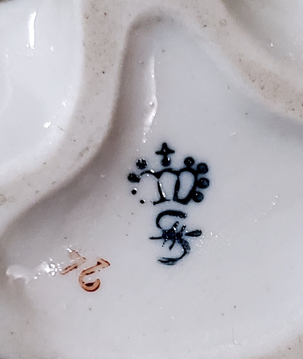 Antica statua in porcellana di manifattura tedesca Sitzendorf, Turingia-photo-8