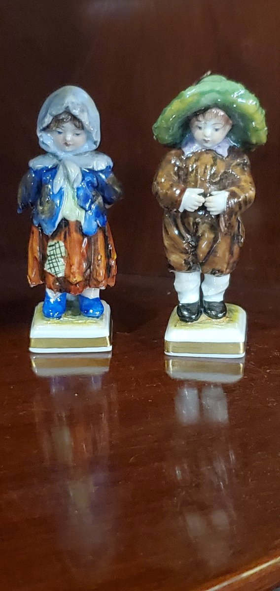 2 statuette in porcellana di Capodimonte (Napoli)-photo-1