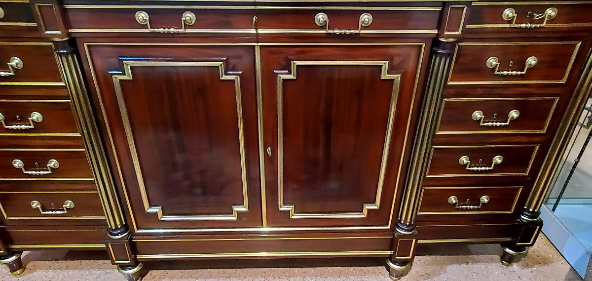 Antica credenza Napoleone III ,di manifattura Francese ,in legno di mogano .-photo-6