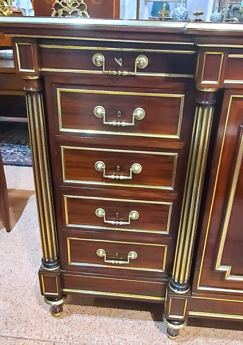 Antica credenza Napoleone III ,di manifattura Francese ,in legno di mogano .-photo-7