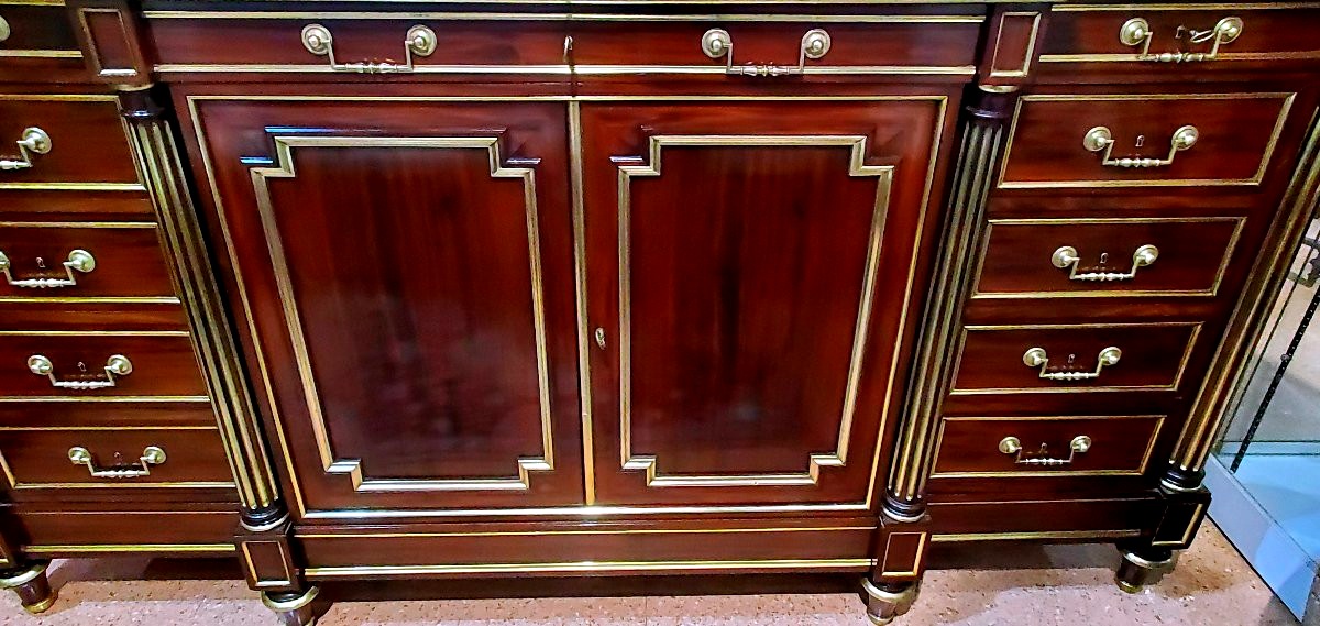 Antica credenza Napoleone III ,di manifattura Francese ,in legno di mogano .-photo-6