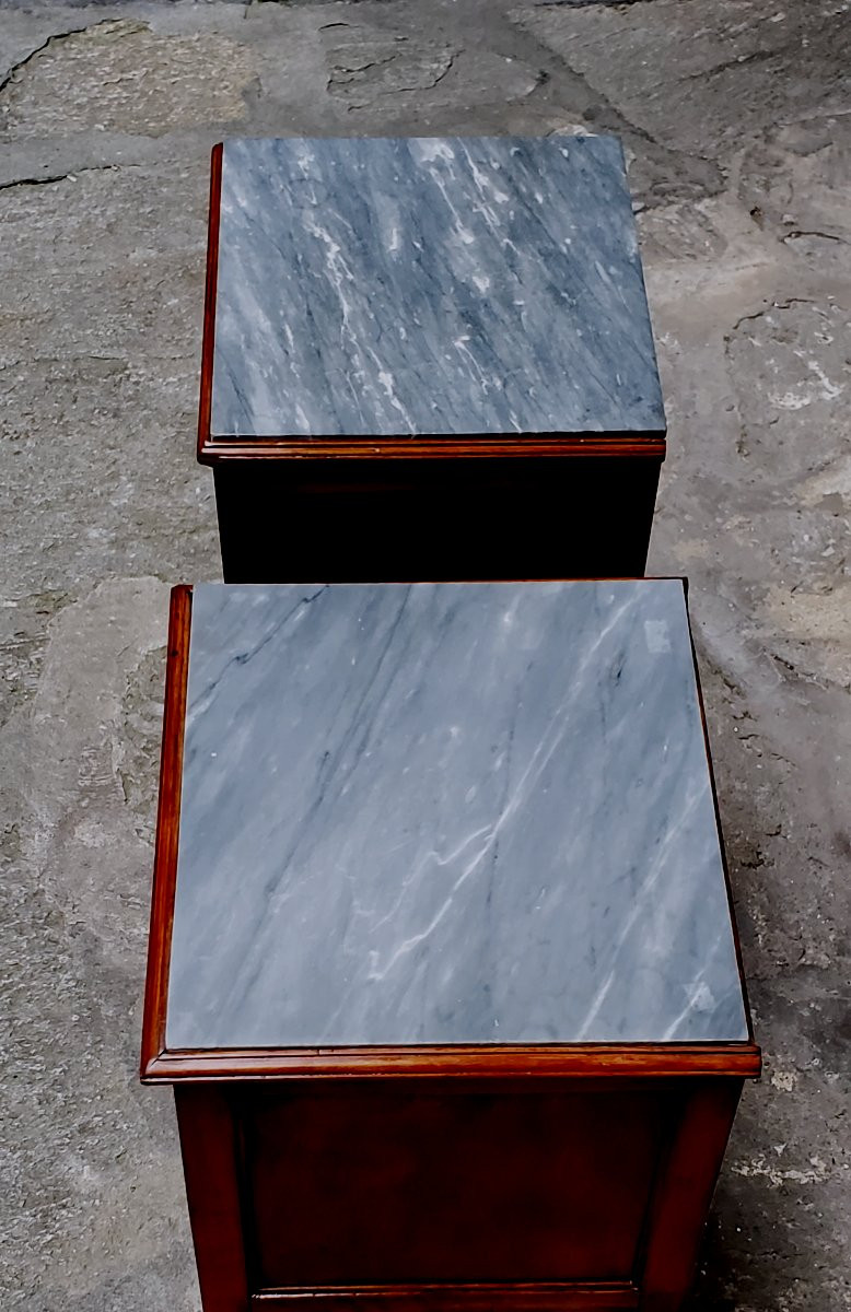 Antichi comodini Napoleone III in legno di ciliegio ,di manifattura Francese . -photo-4