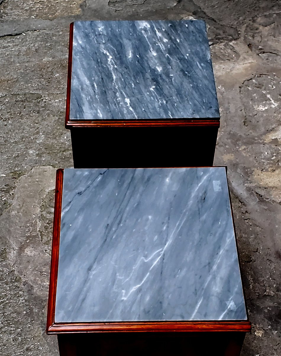 Antichi comodini Napoleone III in legno di ciliegio ,di manifattura Francese . -photo-1