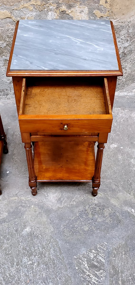 Antichi comodini Napoleone III in legno di ciliegio ,di manifattura Francese . -photo-6