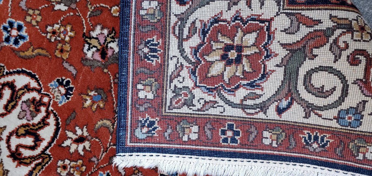 Tppeto annodato a mano  Persiano kashan 205x195 cm . -photo-6