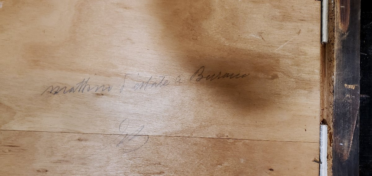 Dipinto olio su tavoletta di Eugenio Bonivento intitolato : mattino d'estate a Burano . -photo-6