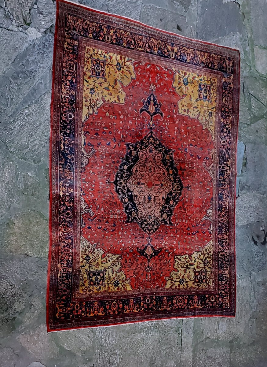 Antico grande  Tappeto Heriz Persia ,originale anni 1930 (circa)-photo-4