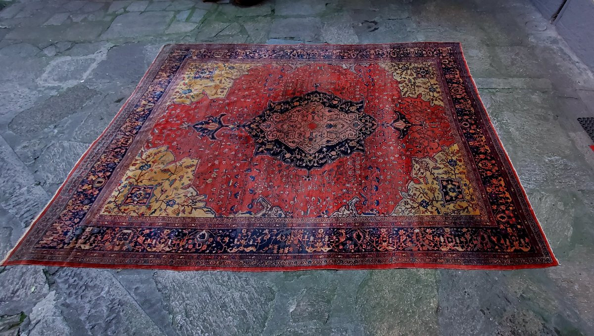 Antico grande  Tappeto Heriz Persia ,originale anni 1930 (circa)-photo-8