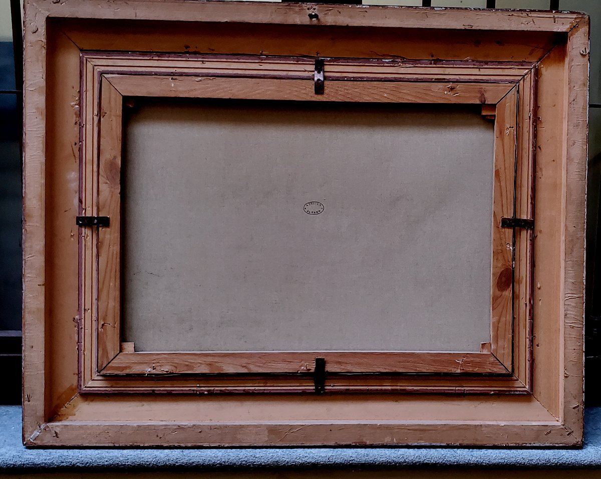 Bambini in campagna dipinto olio su tela -photo-6