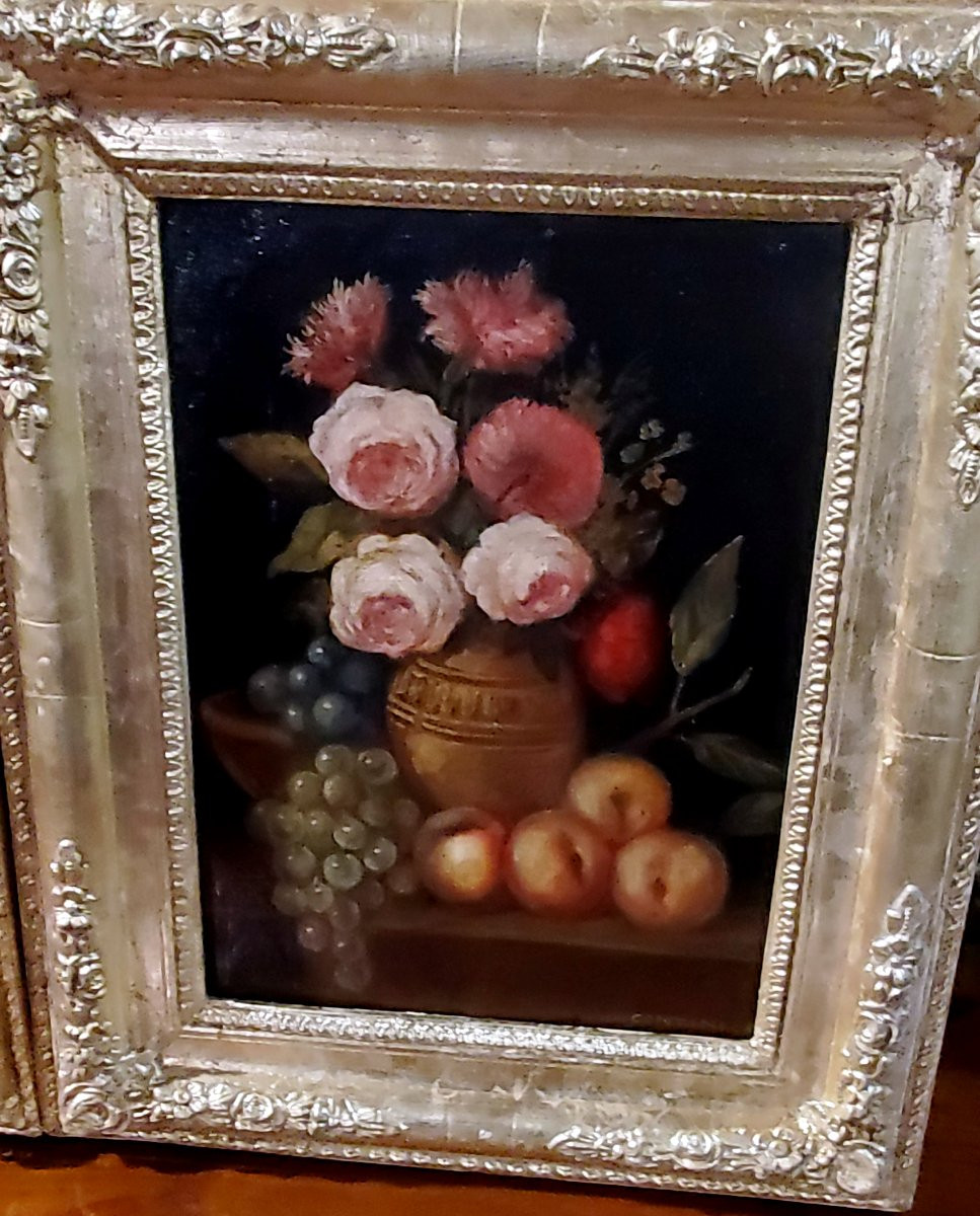 2 nature morte firmate Contini – Olio su tela, fine XIX / inizi XX secolo  -photo-4