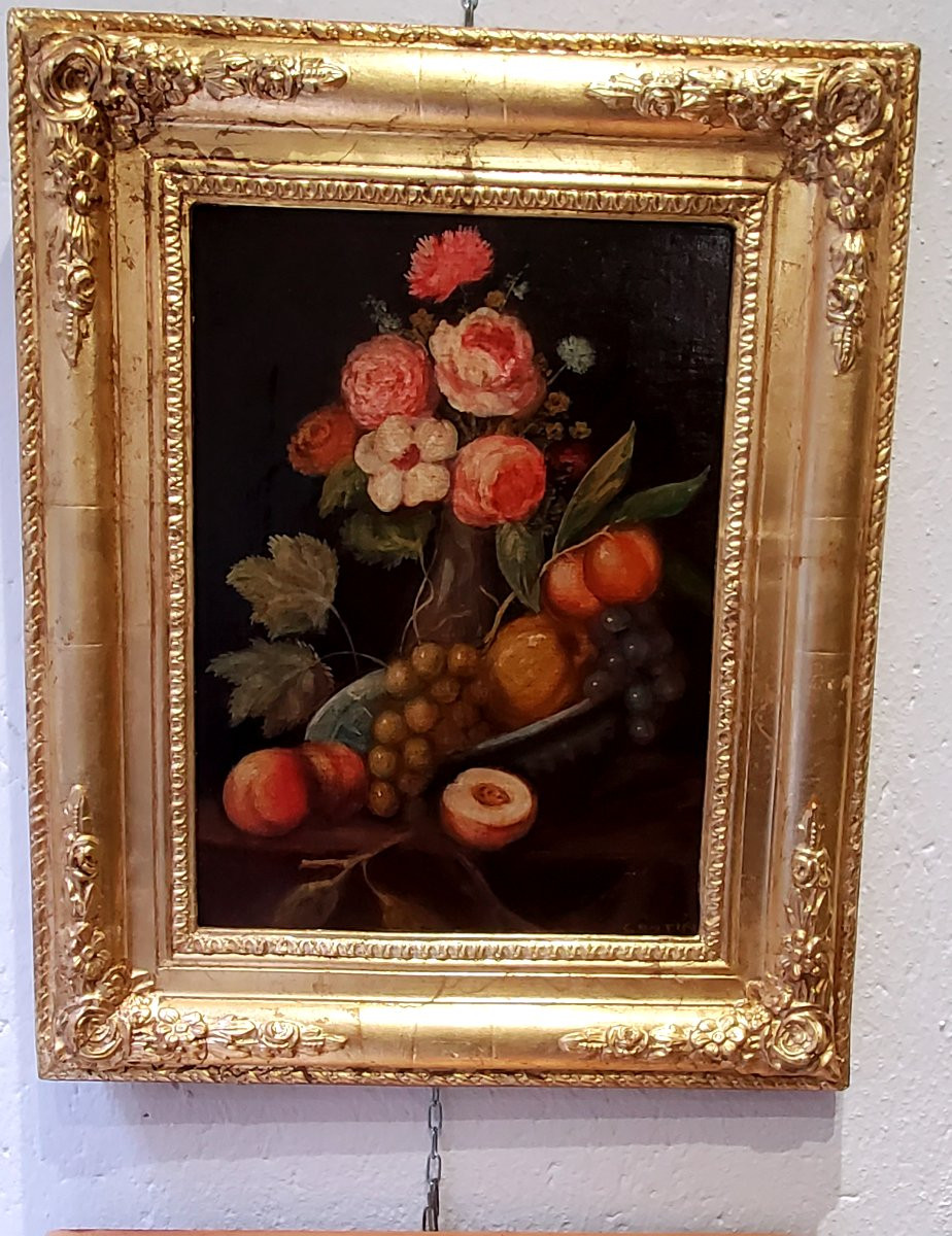 2 nature morte firmate Contini – Olio su tela, fine XIX / inizi XX secolo  -photo-7