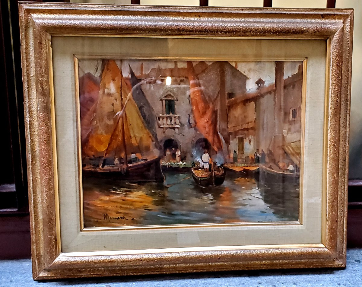 Marina  raffigurante scena portuale .-photo-4