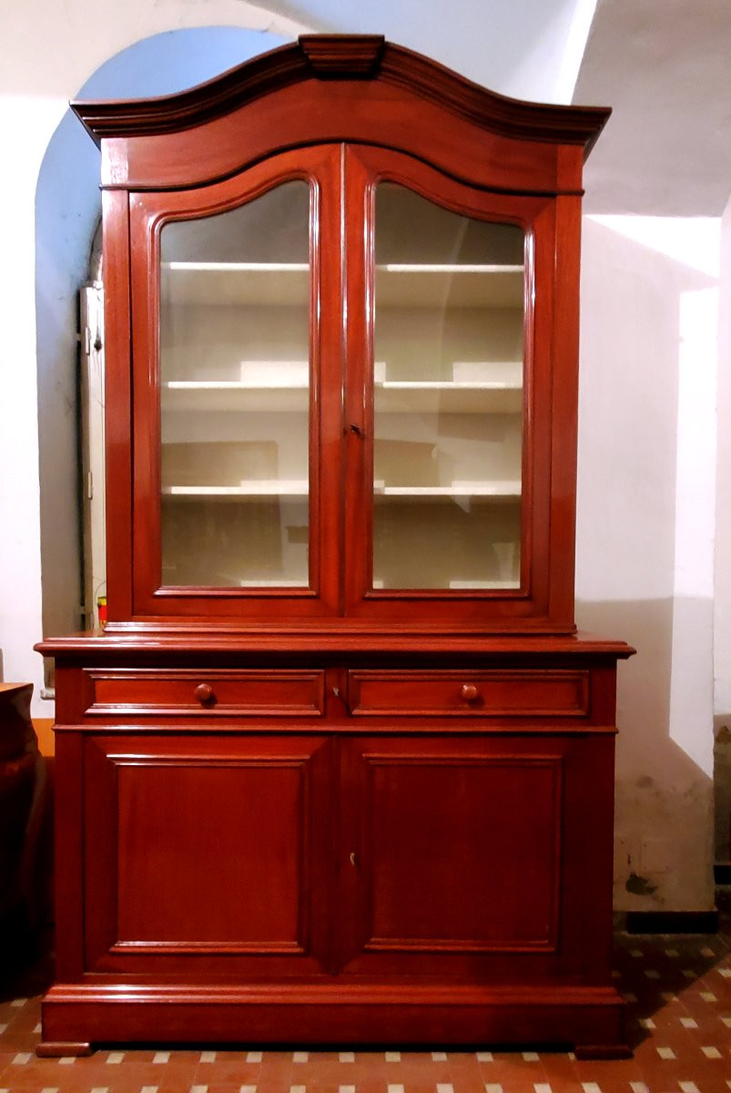 Antica credenza  con alzata a vetrina epoca Luigi Filippo -photo-4