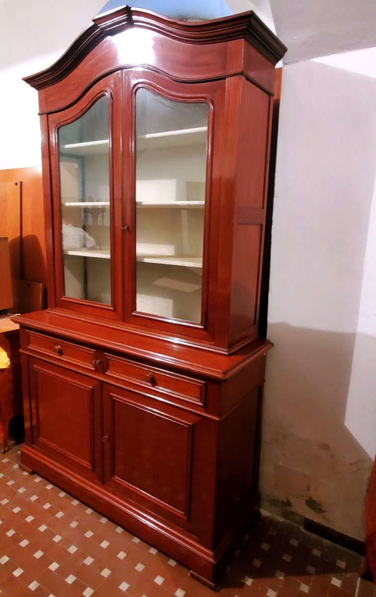 Antica credenza  con alzata a vetrina epoca Luigi Filippo -photo-3