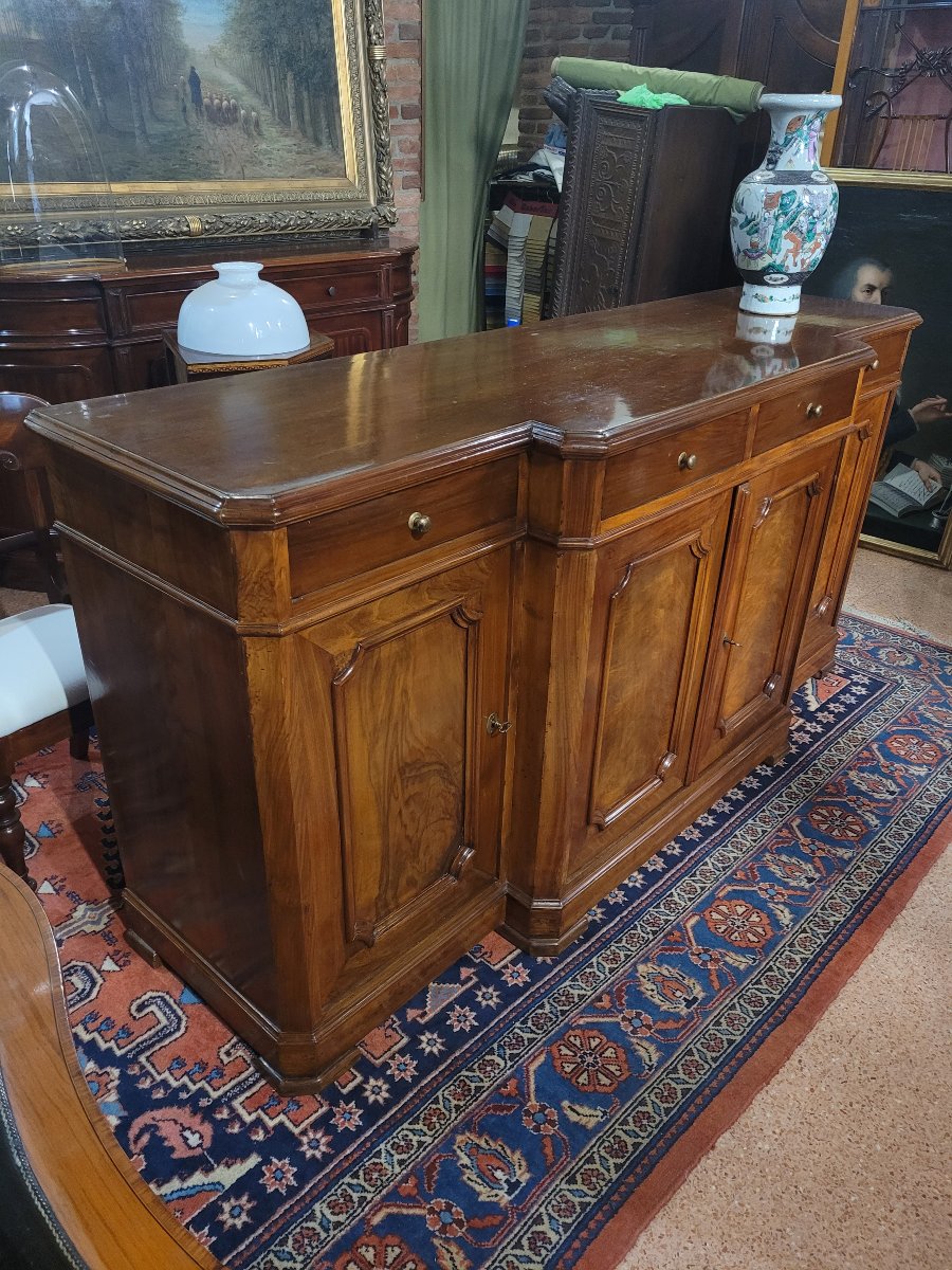 Credenza 4 porte Luigi Filippo in noce-photo-3