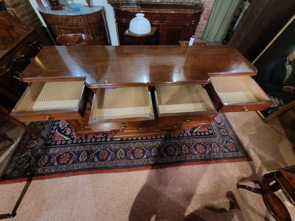 Credenza 4 porte Luigi Filippo in noce-photo-4