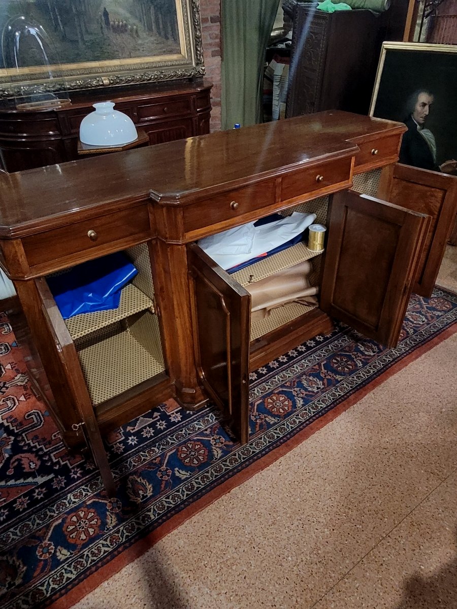Credenza 4 porte Luigi Filippo in noce-photo-1
