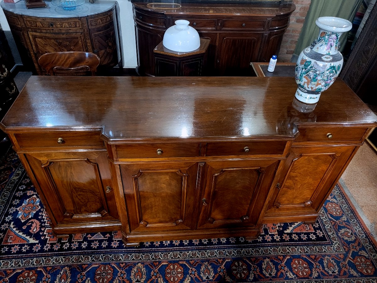Credenza 4 porte Luigi Filippo in noce-photo-5