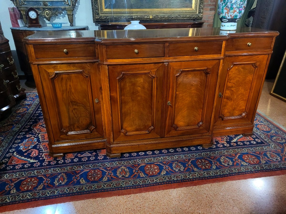 Credenza 4 porte Luigi Filippo in noce