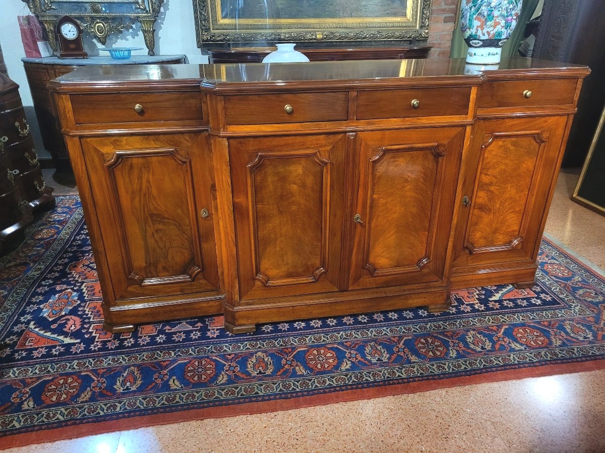 Credenza 4 porte Luigi Filippo in noce