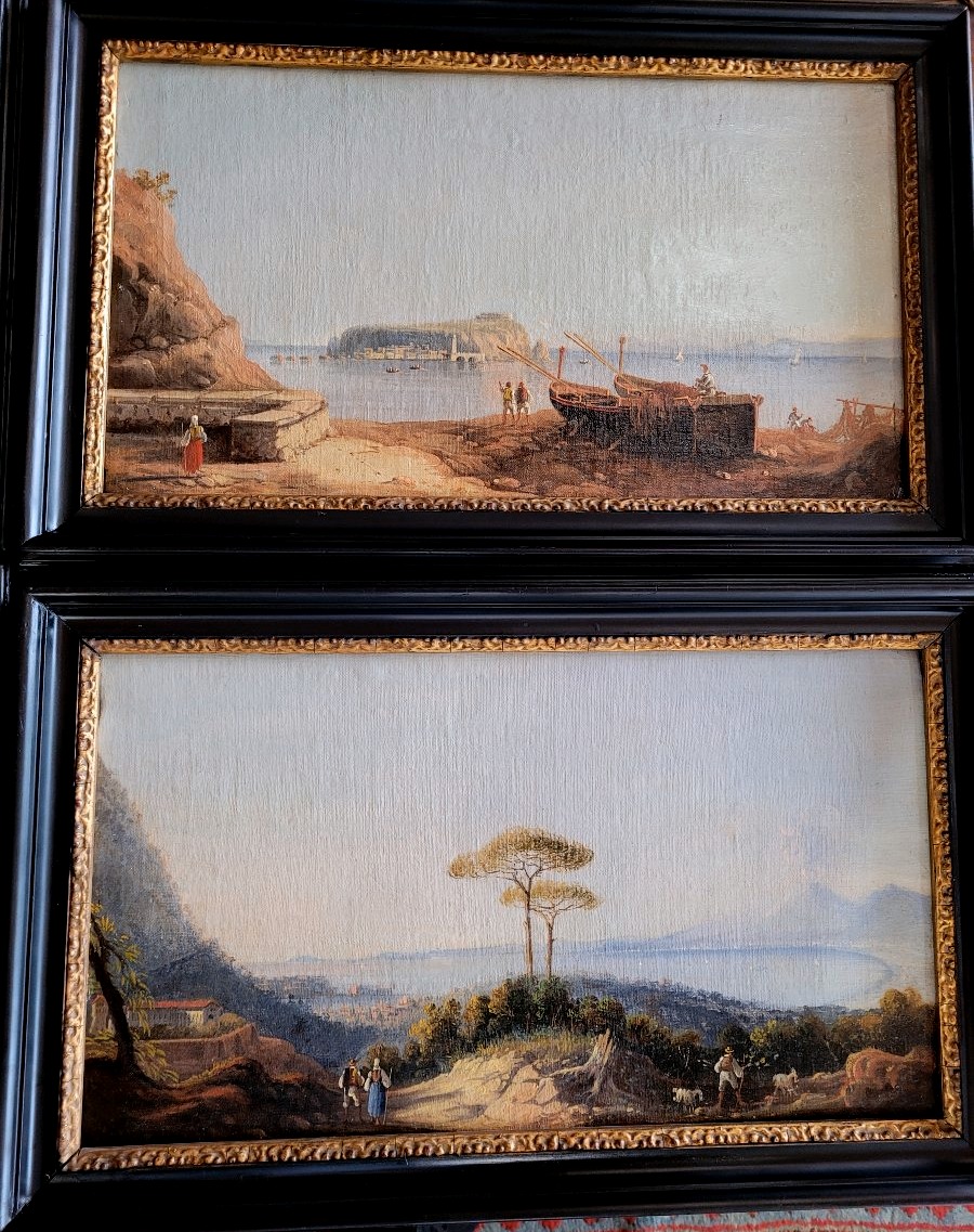 Quattro vedute del Golfo di Napoli e di Posillipo – Scuola di Posillipo, prima metà del XIX sec-photo-2