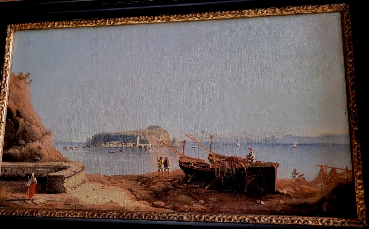 Quattro vedute del Golfo di Napoli e di Posillipo – Scuola di Posillipo, prima metà del XIX sec-photo-4