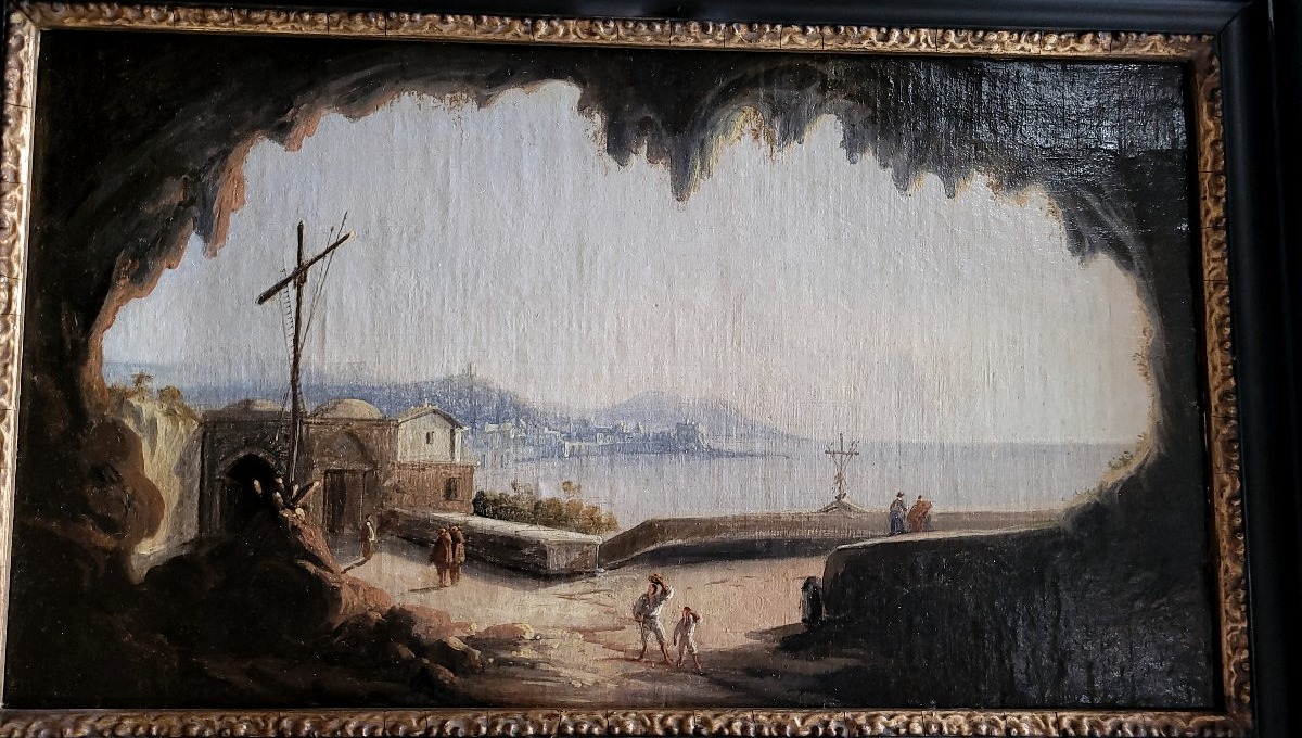 Quattro vedute del Golfo di Napoli e di Posillipo – Scuola di Posillipo, prima metà del XIX sec-photo-2