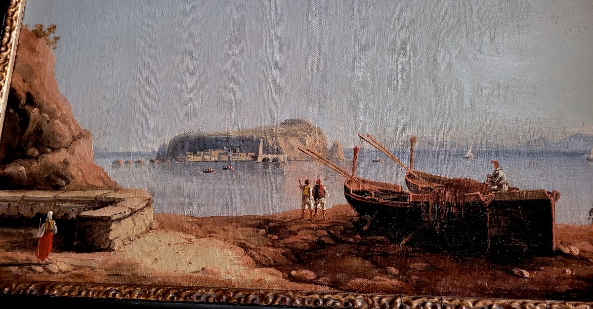Quattro vedute del Golfo di Napoli e di Posillipo – Scuola di Posillipo, prima metà del XIX sec-photo-5