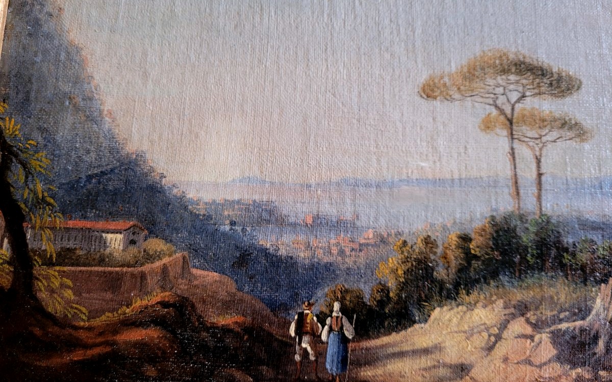 Quattro vedute del Golfo di Napoli e di Posillipo – Scuola di Posillipo, prima metà del XIX sec-photo-6