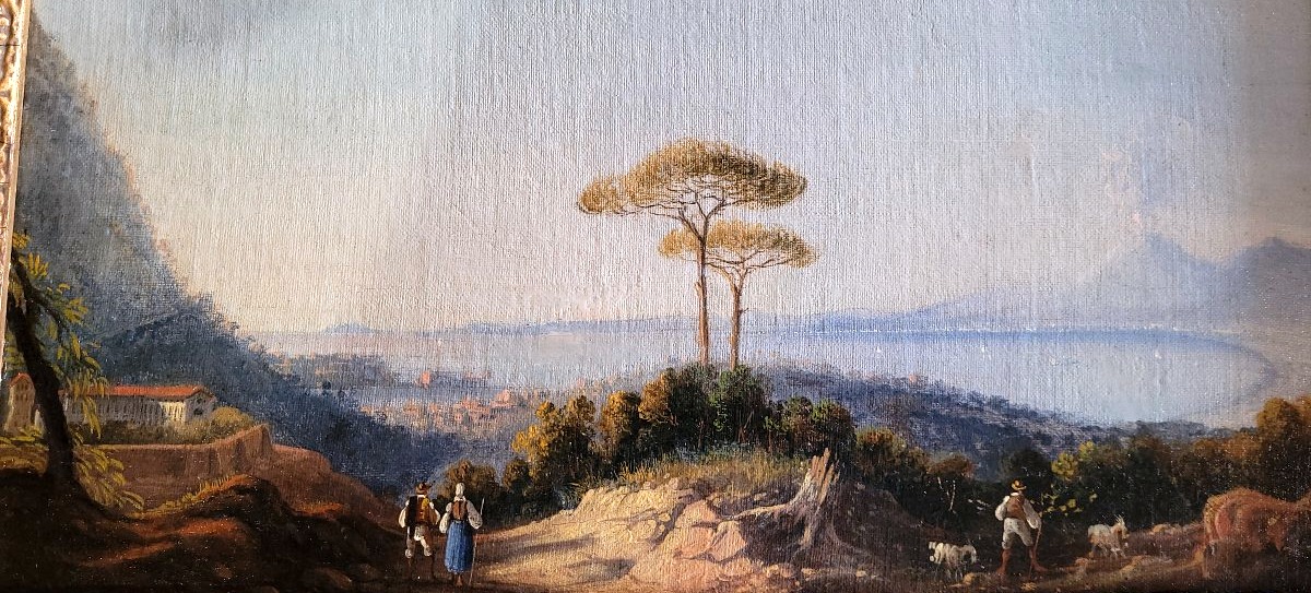 Quattro vedute del Golfo di Napoli e di Posillipo – Scuola di Posillipo, prima metà del XIX sec-photo-8