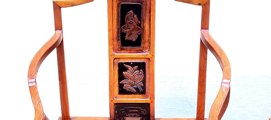 Coppia di poltroncine cinesi in legno – Epoca Qing, 1797-1820-photo-2
