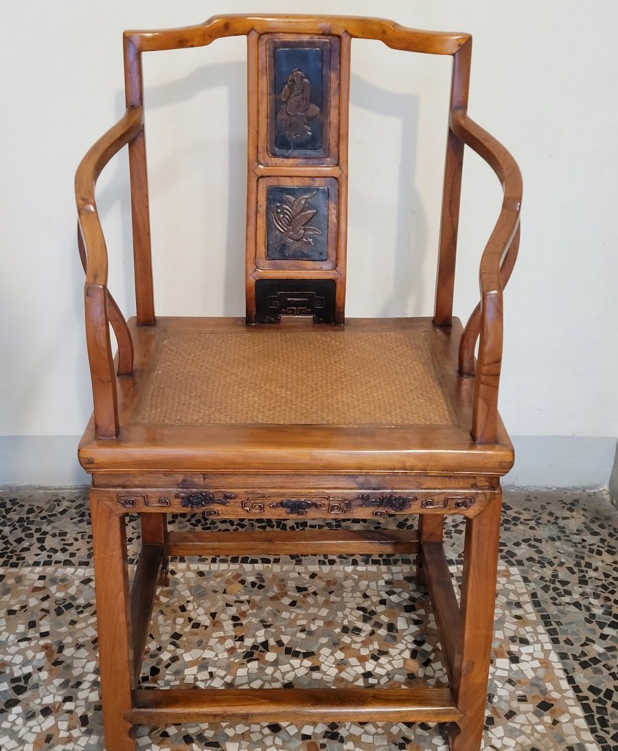 Coppia di poltroncine cinesi in legno – Epoca Qing, 1797-1820-photo-3