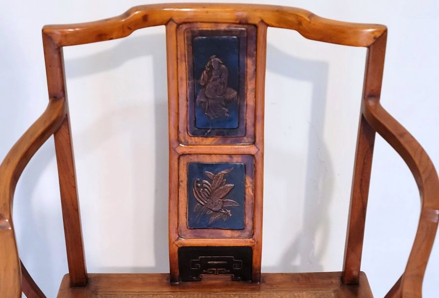 Coppia di poltroncine cinesi in legno – Epoca Qing, 1797-1820-photo-4
